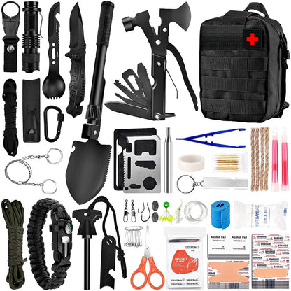 Outdoor Survival Gear and Emergency Equipment Kit, Cool Gadgets for Men, Camping Fishing