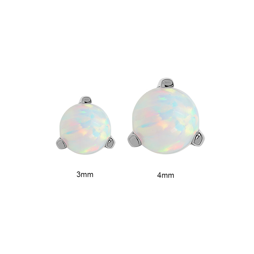 Tilum Titanium Threadless Pronged Opal Ball — Price Per 1