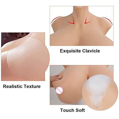 Extra-Large Silicone Breastplate — S & Z Cup, Lightweight Fill