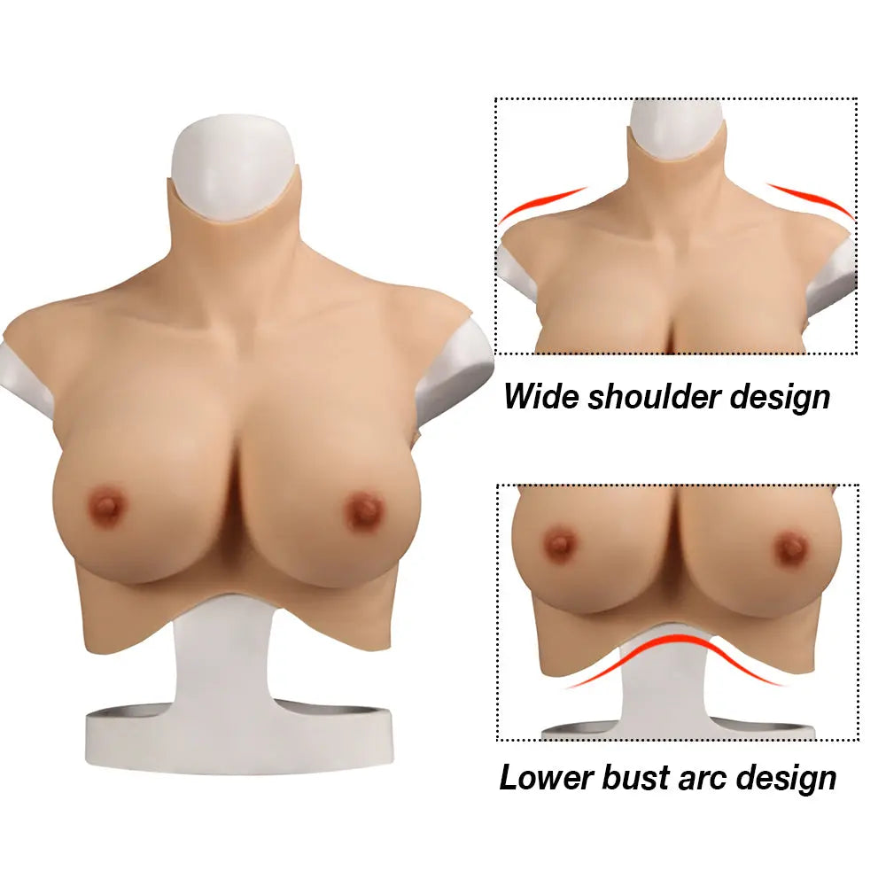 Wide-Shoulder Silicone Breastplate — C–E Cup