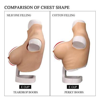 Wide-Shoulder Silicone Breastplate — C–E Cup