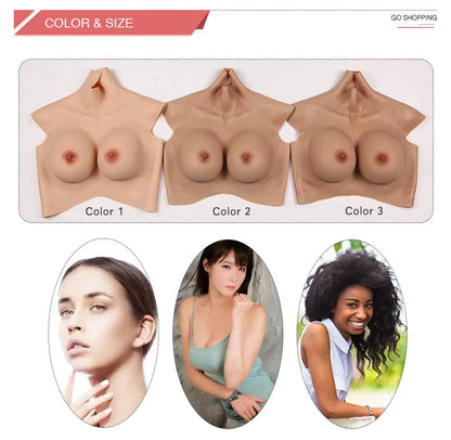 Wide-Shoulder Silicone Breastplate — C–E Cup