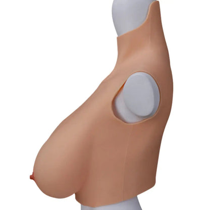 Oil-Free Drop-Shape Silicone Breastplate — B–H Cup