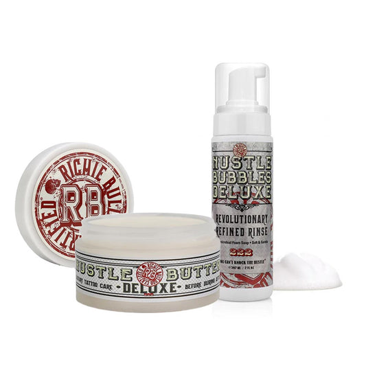 Hustle Bubbles 7oz Bottle with 5oz Tub Hustle Butter Deluxe Bundle