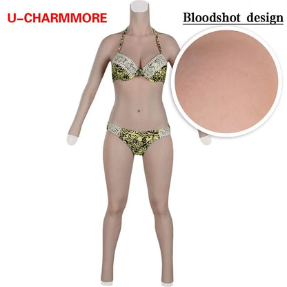 Premium Full-Body Silicone Bodysuit with Breast Forms