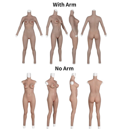 Premium Full-Body Silicone Bodysuit with Breast Forms