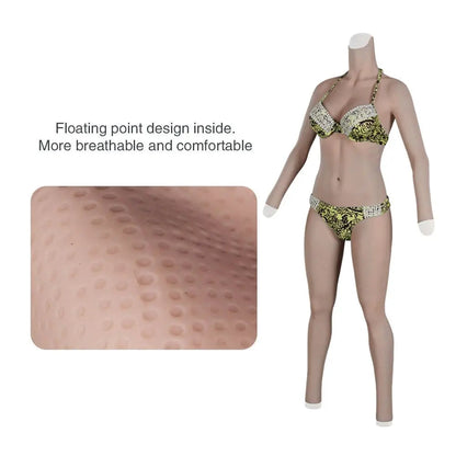 Premium Full-Body Silicone Bodysuit with Breast Forms