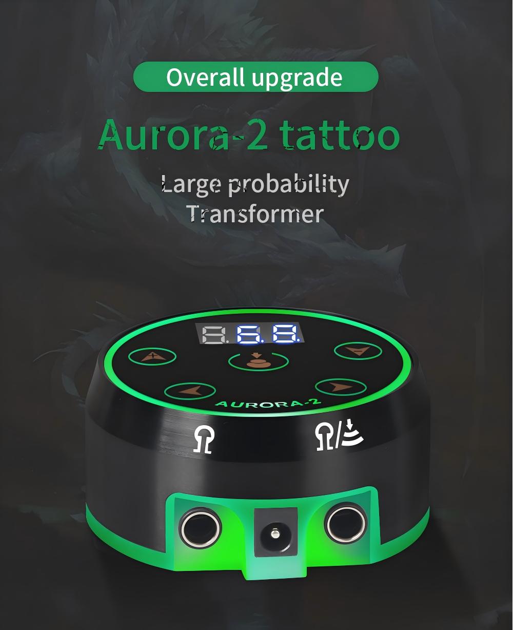 Aurora II LCD Touch Tattoo Power Supply – 3.4A High Output with 1-Year Warranty