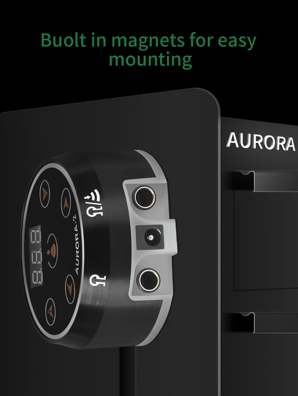 Aurora II LCD Touch Tattoo Power Supply – 3.4A High Output with 1-Year Warranty