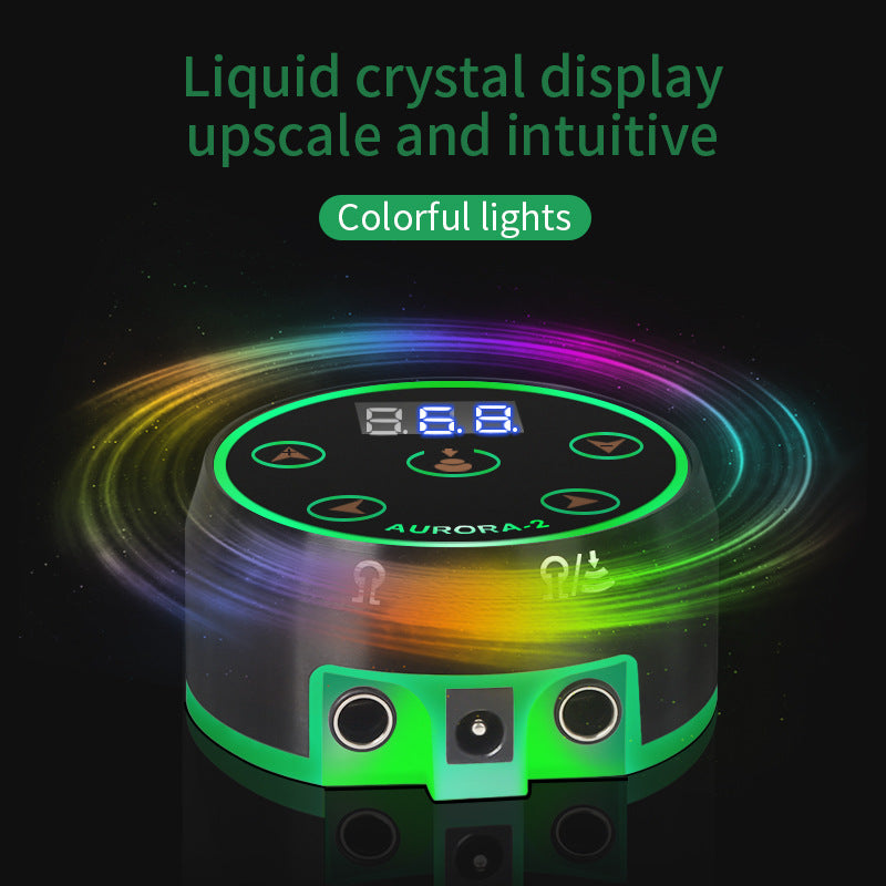 Aurora II LCD Touch Tattoo Power Supply – 3.4A High Output with 1-Year Warranty