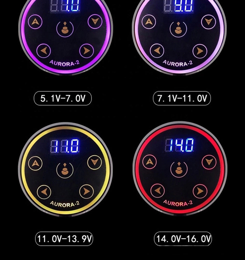 Aurora II LCD Touch Tattoo Power Supply – 3.4A High Output with 1-Year Warranty