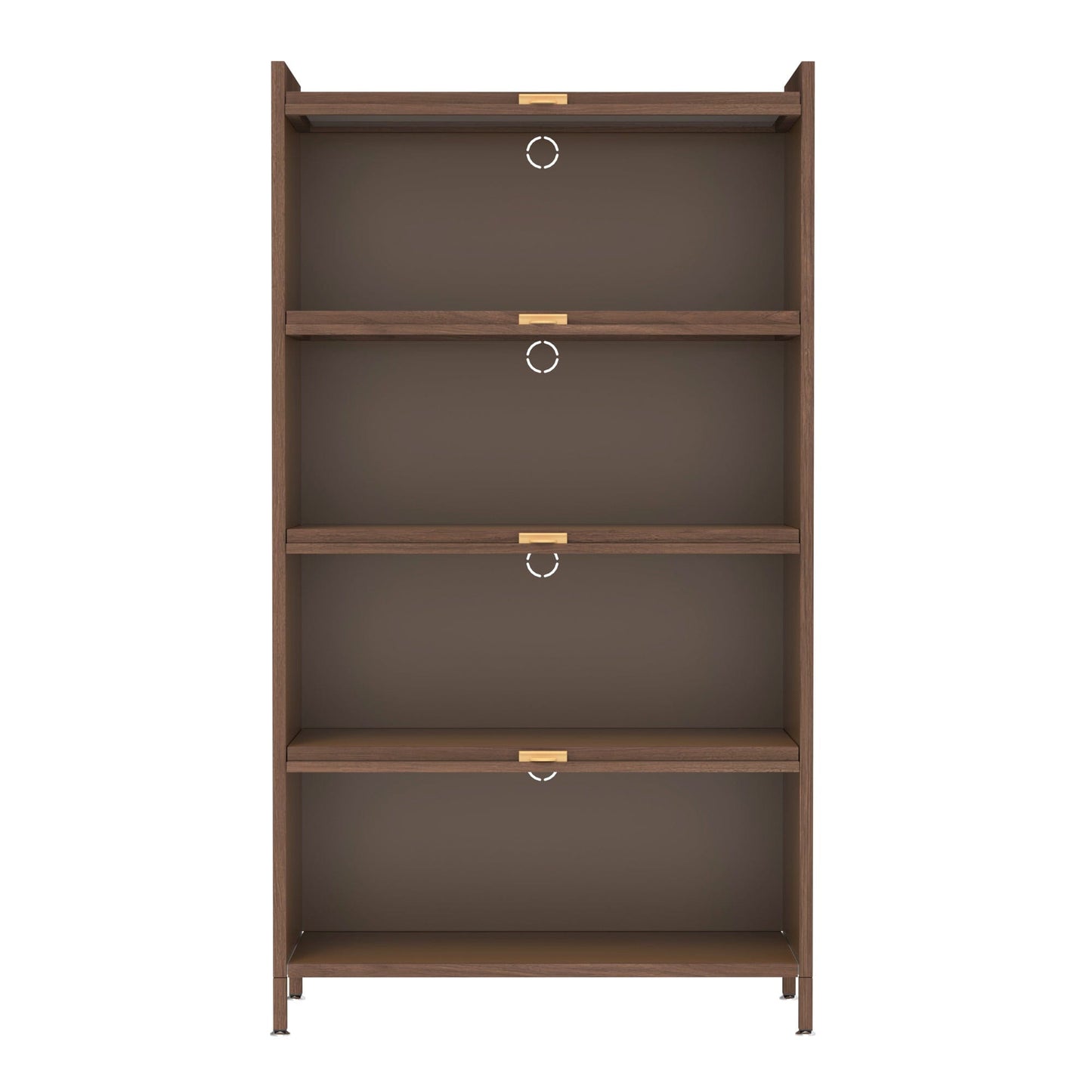 【USA】57" Metal Storage Cabinet for Tattoo Studios, 4 Flip Doors (Walnut)