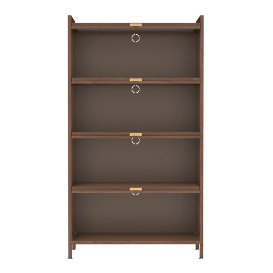 【USA】57" Metal Storage Cabinet for Tattoo Studios, 4 Flip Doors (Walnut)