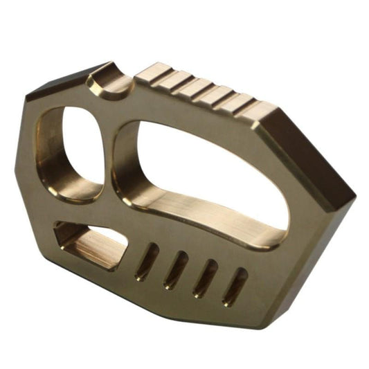 Skywalker solid brass and stainless steel sci-fi EDC tools side by side