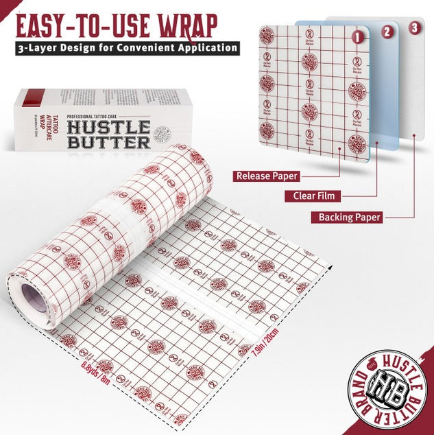 Hustle Butter Tattoo Aftercare Wrap - Pick Size