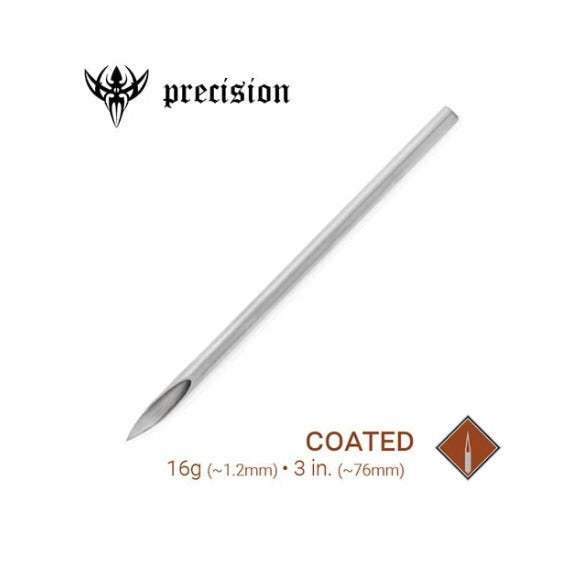 16g Sterilized 3" Coated Piercing Needles — Box of 100