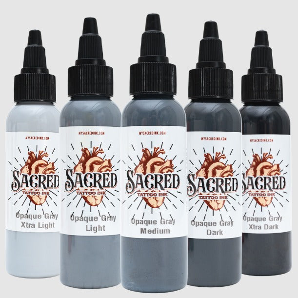 Sacred Tattoo Ink - Opaque Gray Set