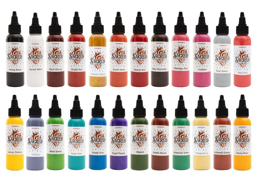 Sacred Tattoo Ink - Scared Top 25 Set