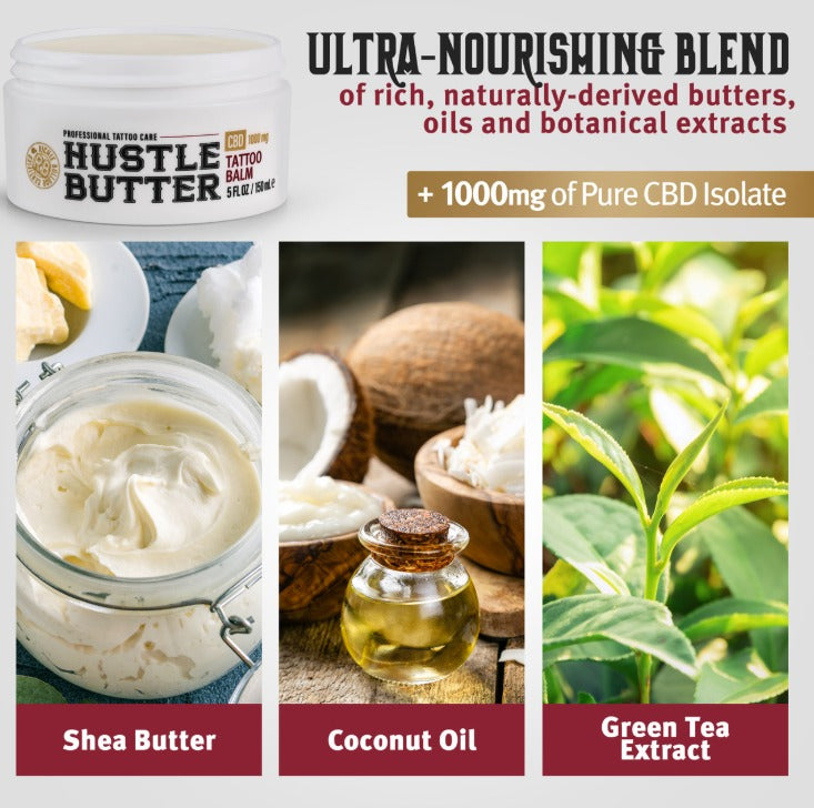Hustle Butter - CBD Tattoo Balm - 5 oz