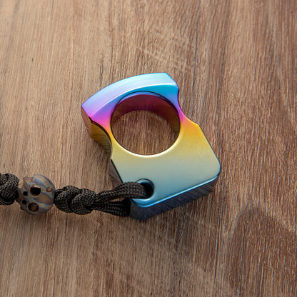 Colorized Titanium Alloy Single Finger Brass Knuckles