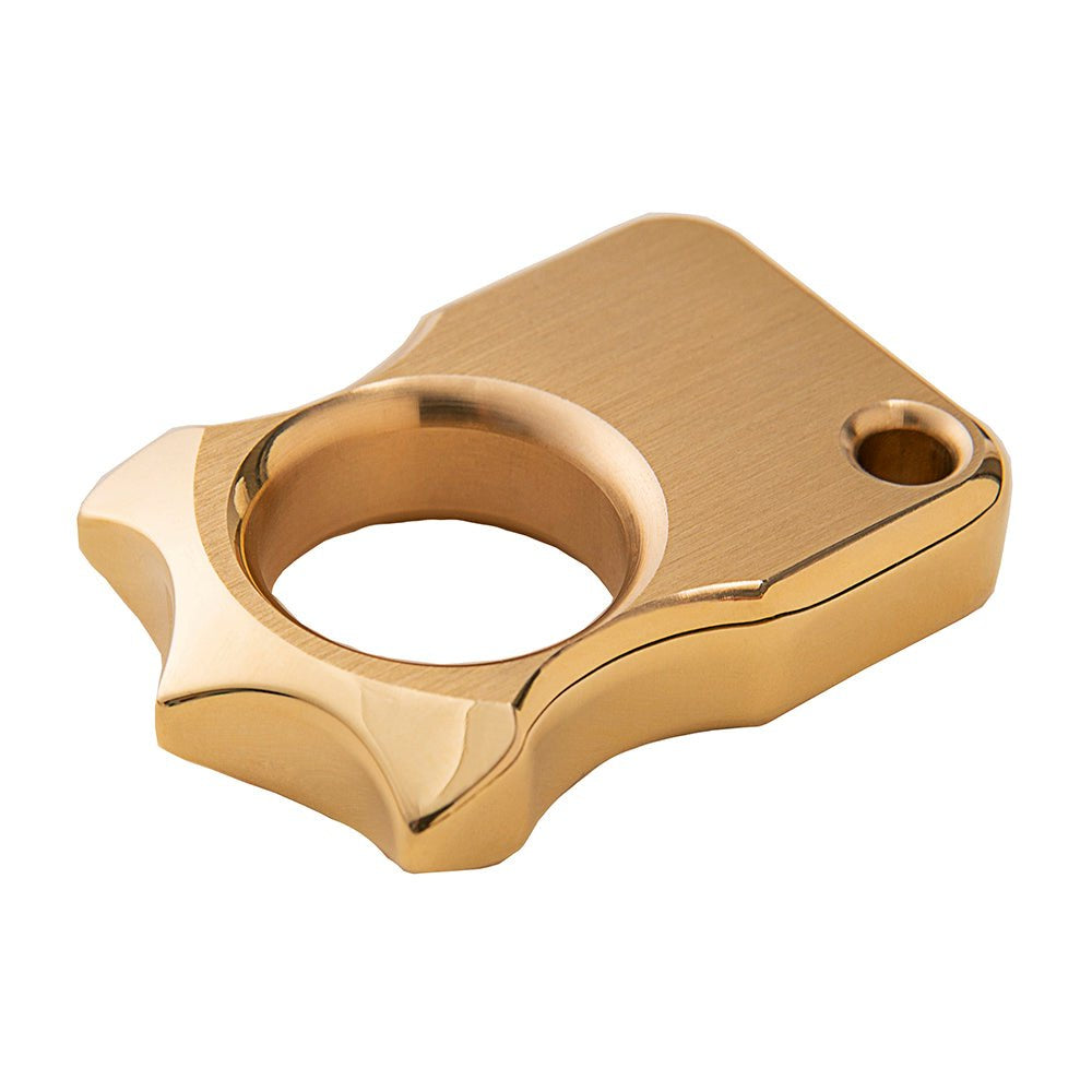 Men’s Solid H59 Brass EDC Ring Tool – CNC Brushed Finish, Compact Design