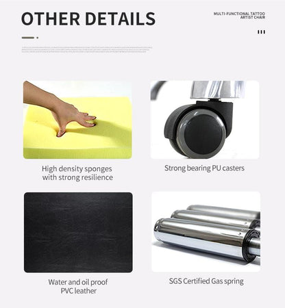 【USA】Adjustable Hydraulic Tattoo Artist Chair With Backrest TA-AC-05