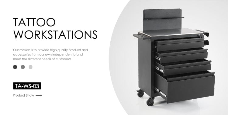 【USA】Tattoo Workstation Tool Cabinet With Drawers TA-WS-03
