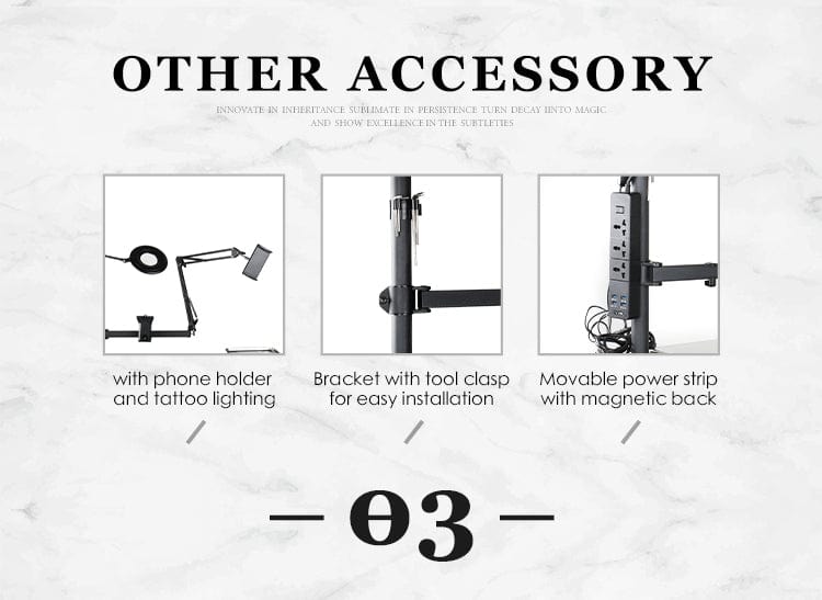 【USA】Tattoo Workstation Tool Cabinet With Drawers TA-WS-03