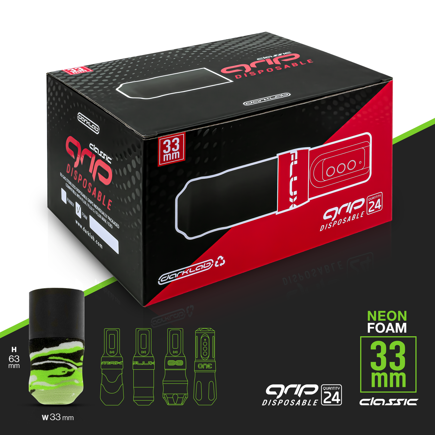 Free Gift - 12x Boxes Classic 33mm Disposable Foam Grip - Box of 24