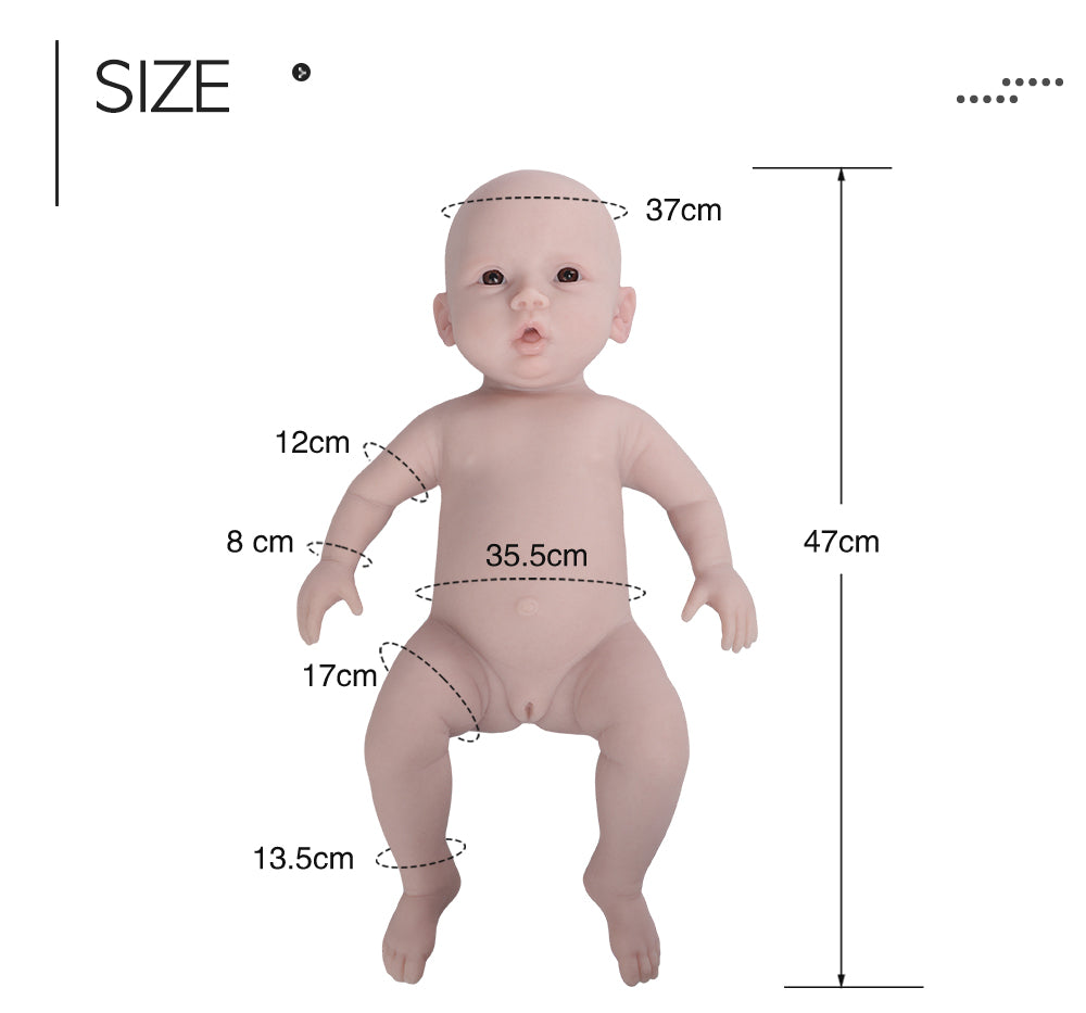 18-Inch Angel Full-Body Silicone Reborn Girl Doll