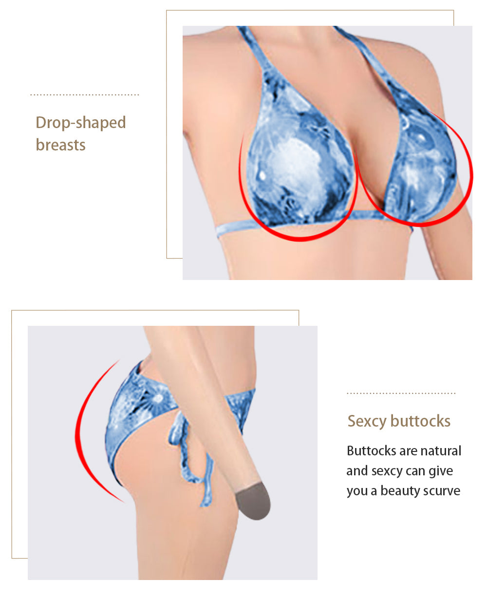 Full-Body Silicone Bodysuit with Integrated Breast Forms