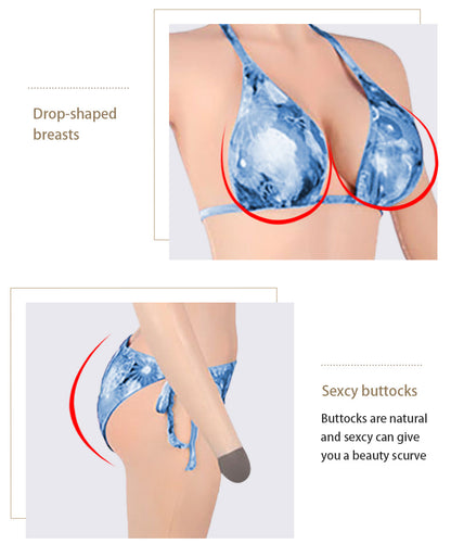 Full-Body Silicone Bodysuit with Integrated Breast Forms