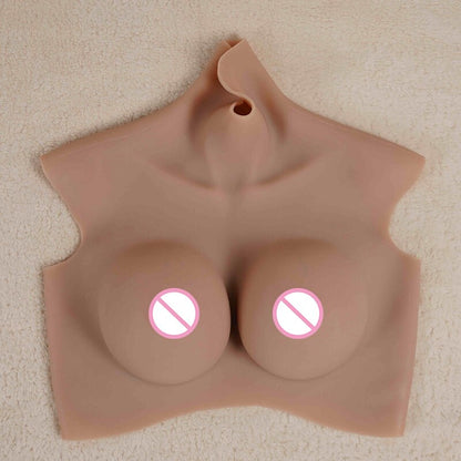 Veined Oil-Free Silicone Breastplate — B–H Cup