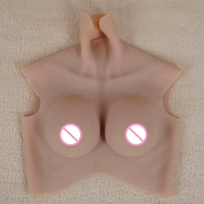 Veined Oil-Free Silicone Breastplate — B–H Cup