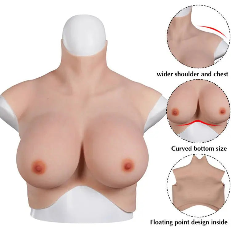 Veined Silicone Breastplate — C–F Cup, Two Lengths