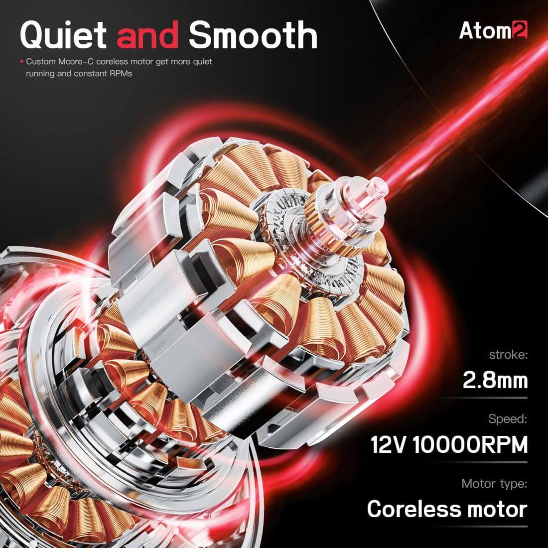 Dragonhawk Wireless Tattoo Pen Machine 2.8 MM Stroke | Atom 2 Dragon Hawk