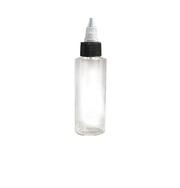 Clear Empty Tattoo Ink Bottle - With Tops