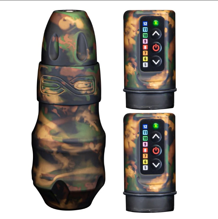 FK Irons - EXO Tattoo Machine with 2 Powerbolts - 4.0mm Shadow Camo