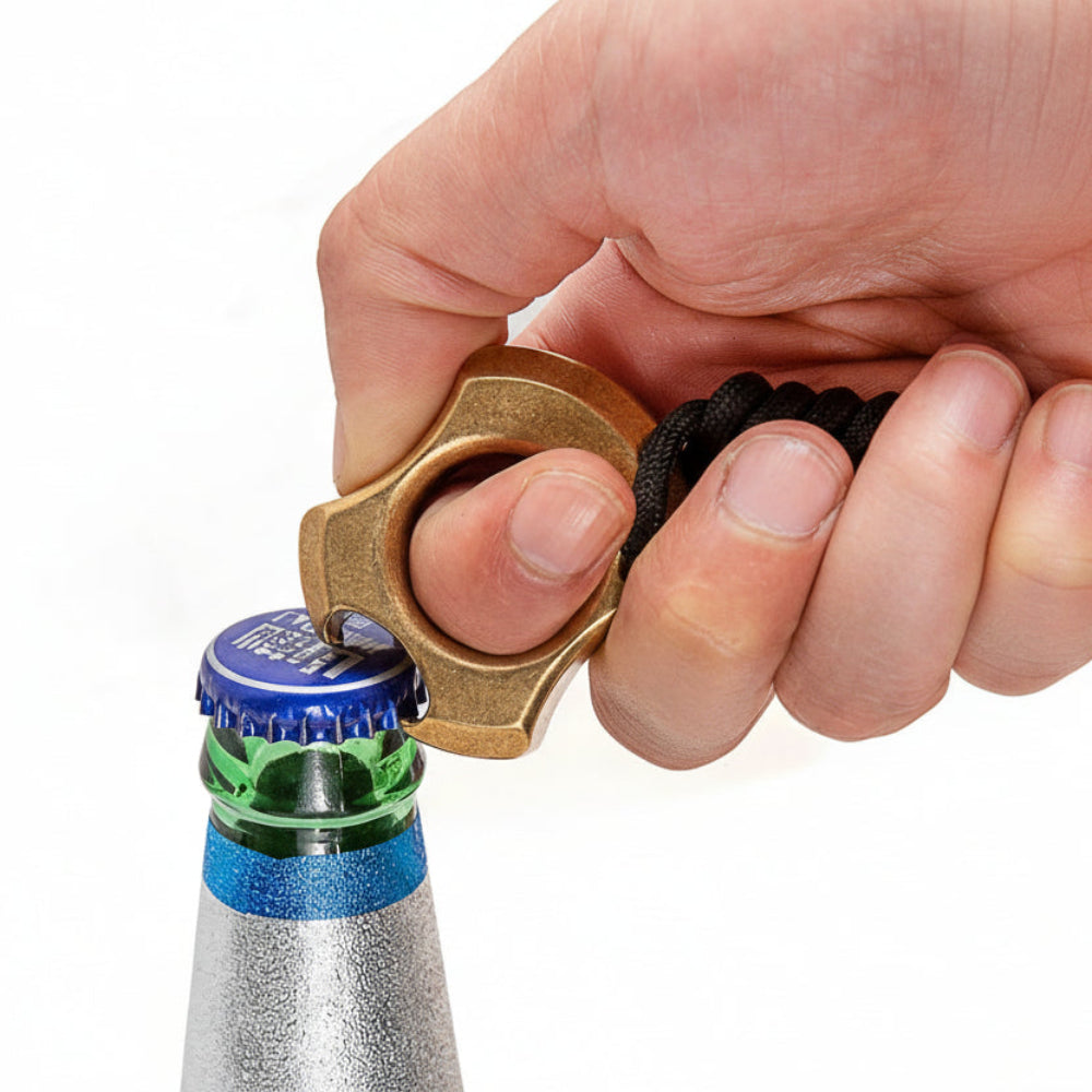 H59 Solid Brass EDC Tool with Bottle Opener | Stonewash Wasteland Style