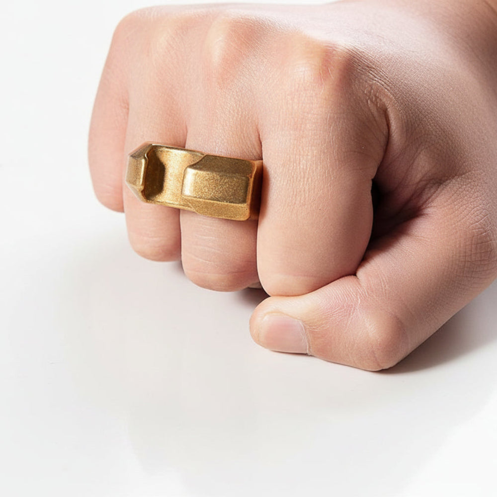 H59 Solid Brass EDC Tool with Bottle Opener | Stonewash Wasteland Style