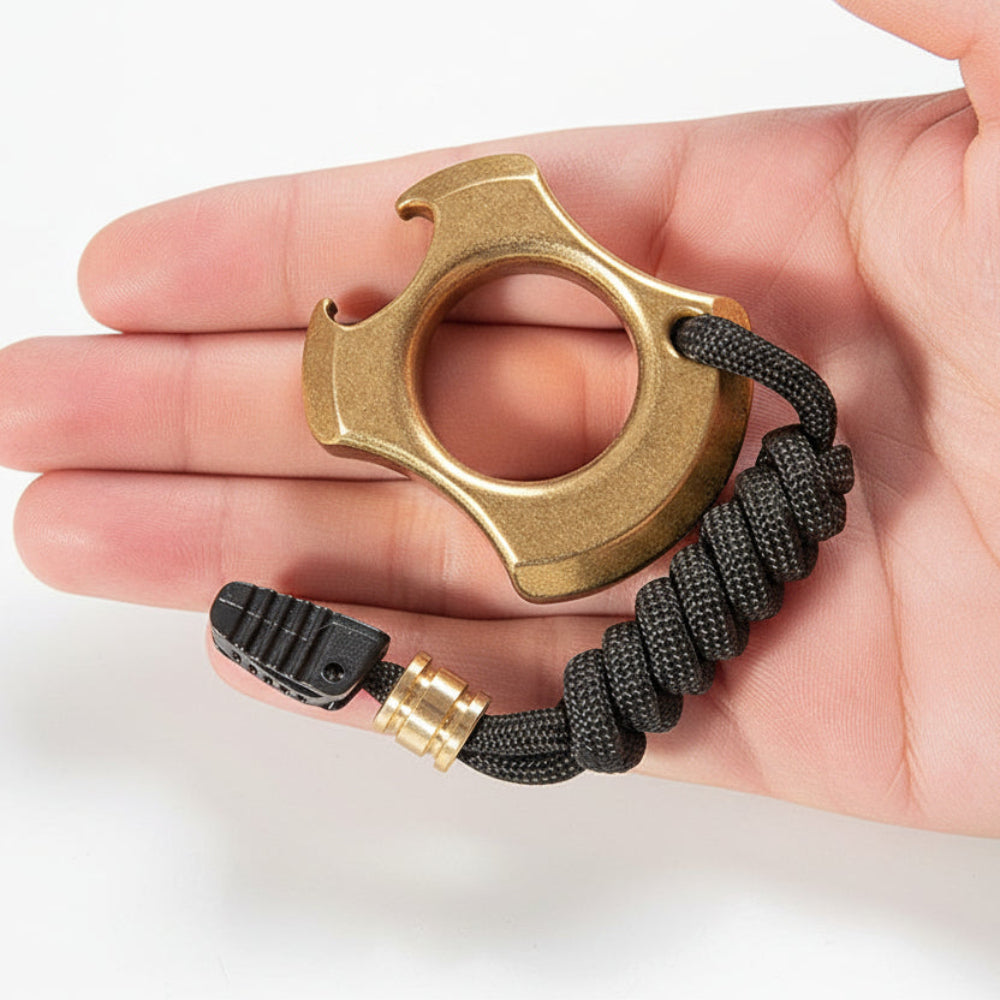 H59 Solid Brass EDC Tool with Bottle Opener | Stonewash Wasteland Style