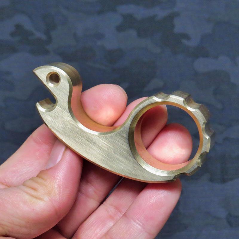 2019 Small Snail Real Brass One Finger Brass Knuckles