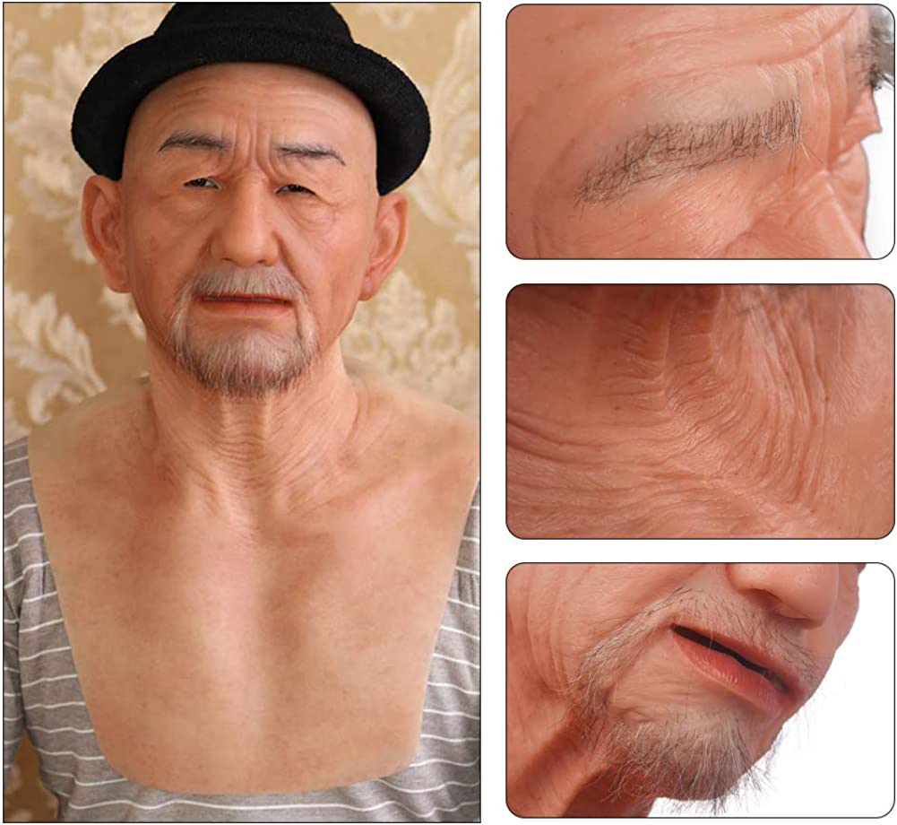 Realistic Full-Head Silicone Character Mask