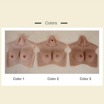 Full-Body Silicone Bodysuit with C or E Cup Breast Forms
