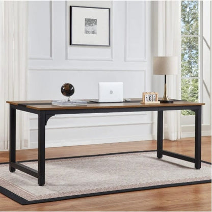 Large 79.5" Tattoo Studio Workstation Desk – Modern Wooden Desk with Metal Frame & Extra Legroom for Artists, Design, and Daily Workflow