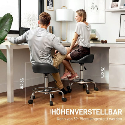 【EU】Tattoo Rollhocker höhenverstellbar mit Rückenlehne