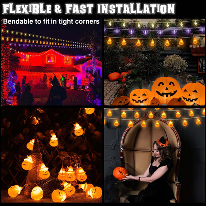 Halloween String Lights for Tattoo Studios – Spooky LED Decor to Create a Festive Client-Friendly Atmosphere