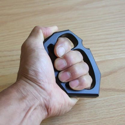 Black Aluminum Alloy Fist Knuckles – Lightweight EDC Tool