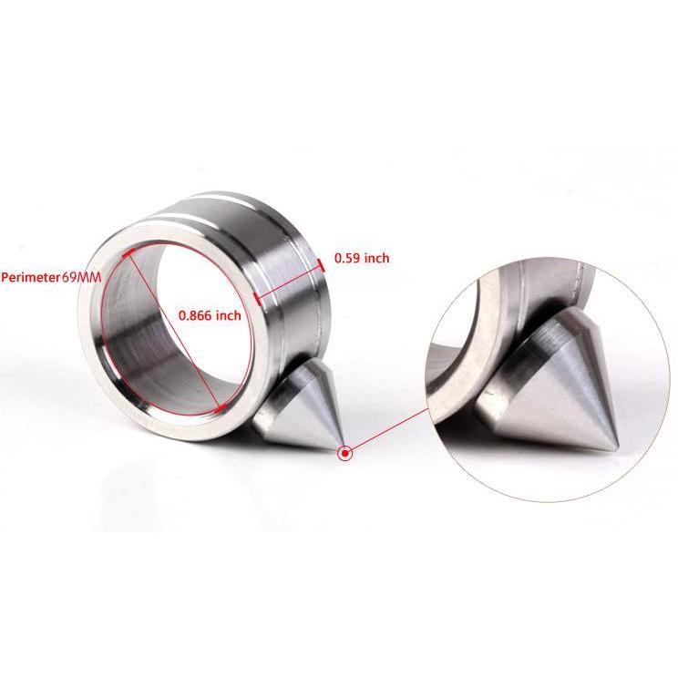 Full Stainless Steel Spike Ring Self Defense With Ball Chain