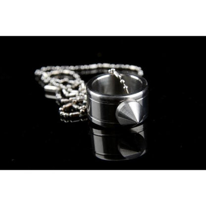 Full Stainless Steel Spike Ring Self Defense With Ball Chain